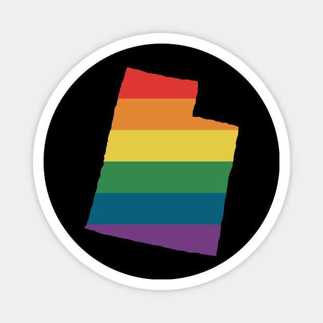 Utah State Rainbow Magnet by n23tees